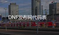 DNF发布网代码表