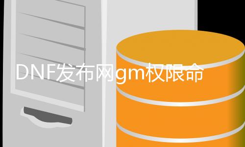 DNF发布网gm权限命令（DNF发布网gm工具）