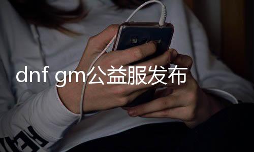 dnf gm公益服发布网（地下城公益服发布网）